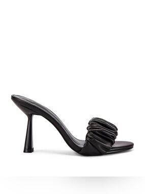 LPA Augustine - Black Ruched Slide Heel - Women Shoes